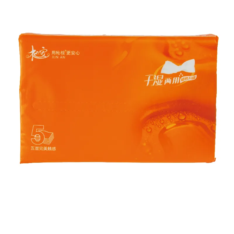 Mian An Pull-Out Facial Tissue (Orange Universal Style), 64 wipes * 8 packs * case