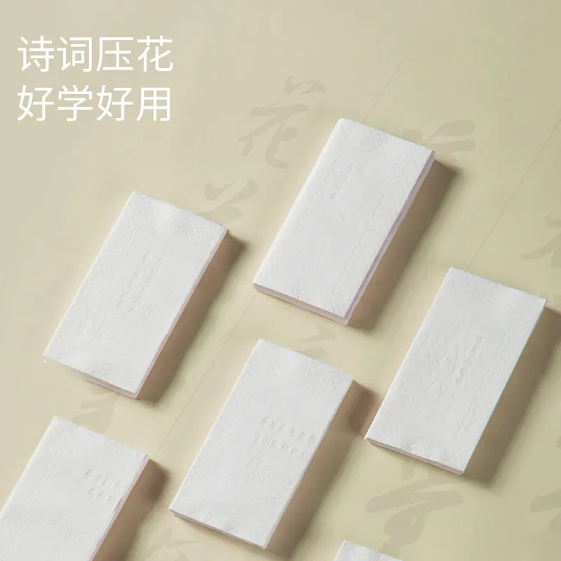 Mian An Pull-Out Facial Tissue (Blue Classical Poetry Design), 80 wipes * 10 packs * carry handle