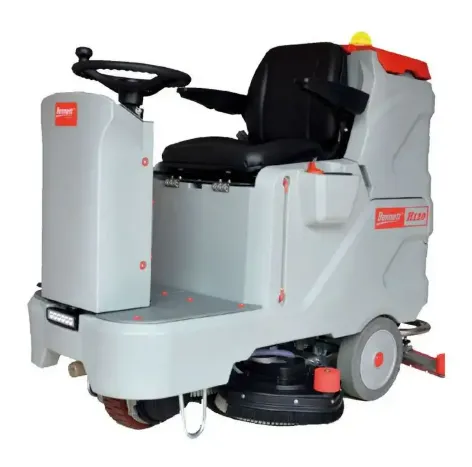 Ride-on floor scrubber